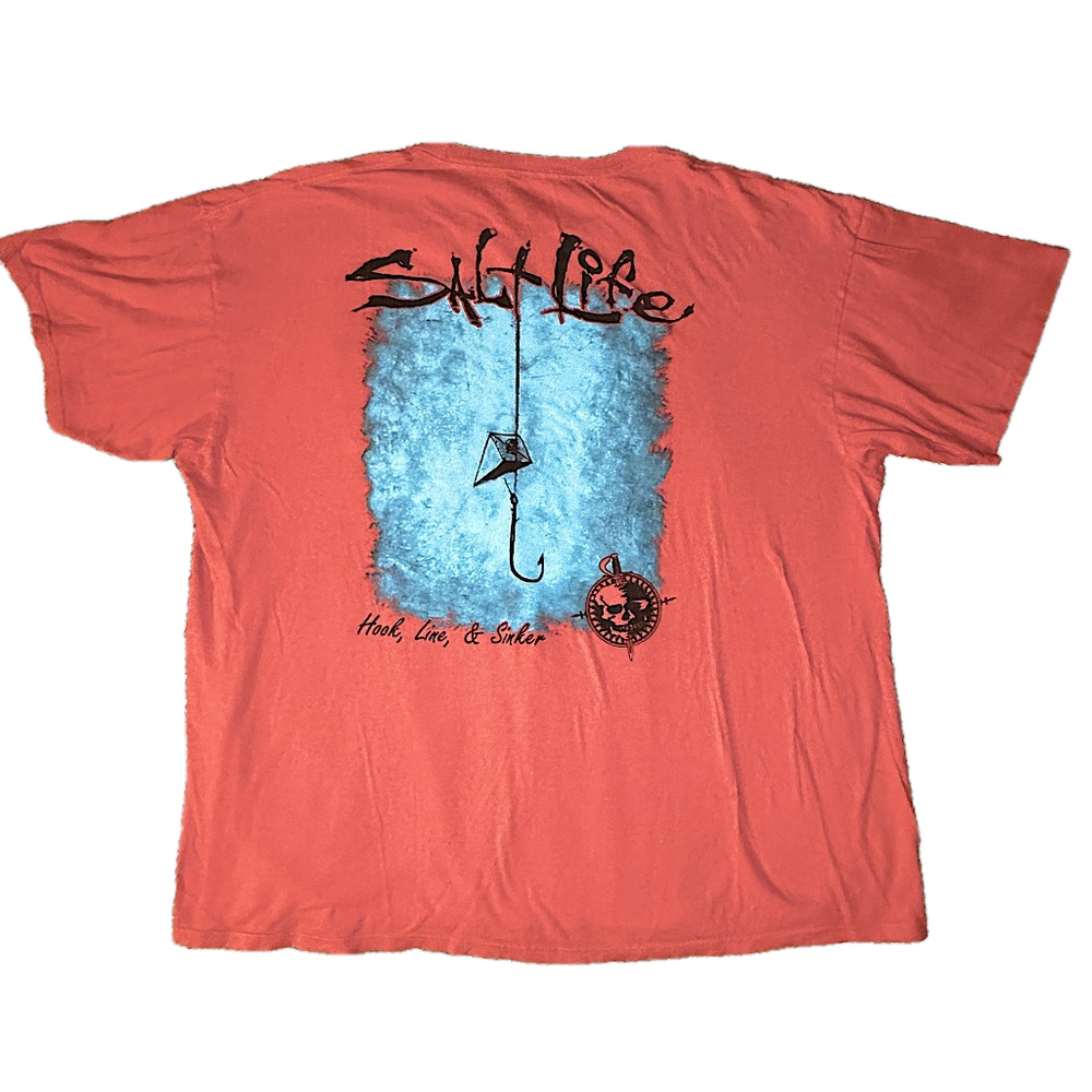 Salt Life “Hook, Line, Sinker” Shirt Size 2XL